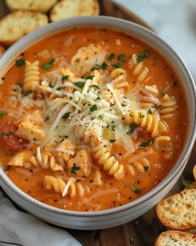 Crockpot Chicken Parmesan Soup