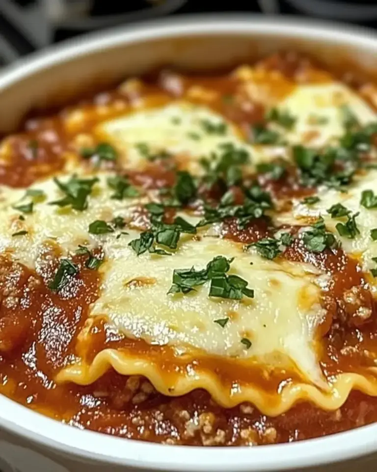 Crockpot Ravioli Lasagna