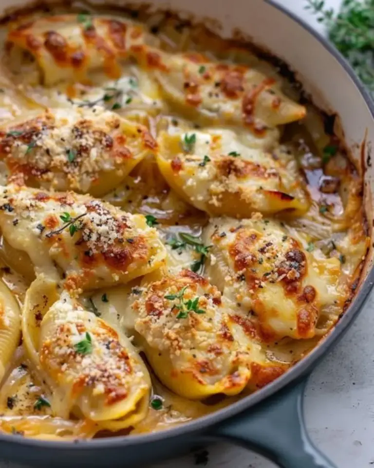 French Onion Stuffed Pasta Shells 1