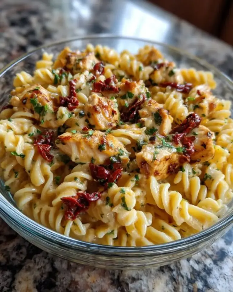 Garlic Butter Chicken Rotini with Parmesan