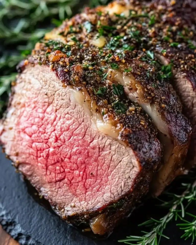 Garlic Herb Crusted Beef Roast