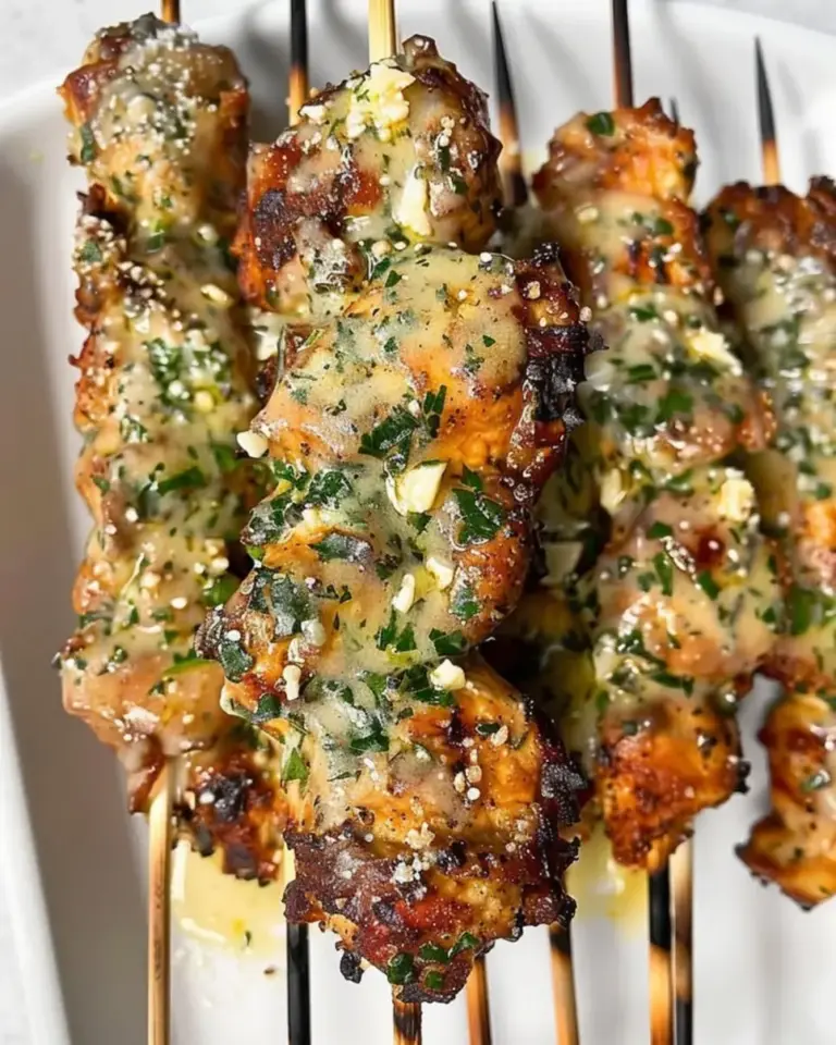 Garlic Parmesan Chicken Skewers 1