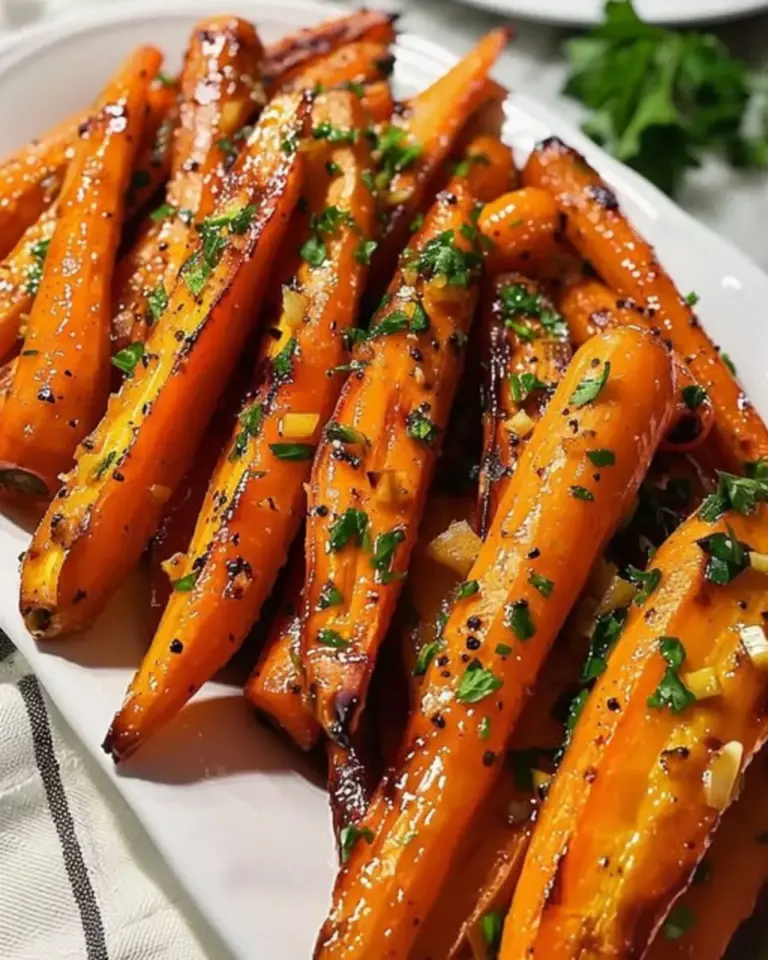 Honey Garlic Butter Roasted Carrots