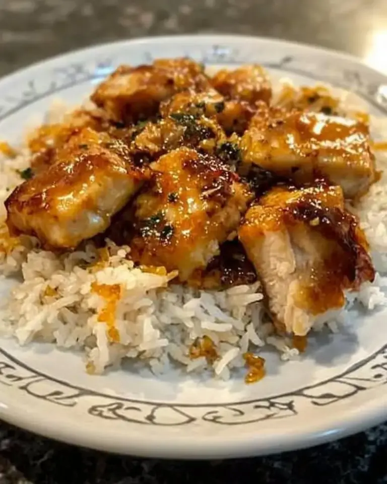 Honey Garlic Chicken Thighs with Rice