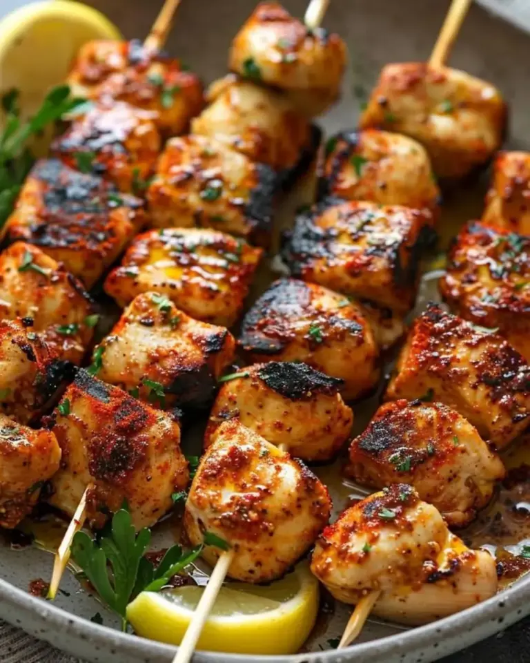 Lemon Pepper Chicken Skewers