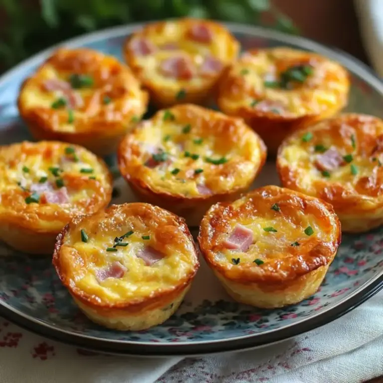 Lightened Up Ham and Cheese Quiche Bites