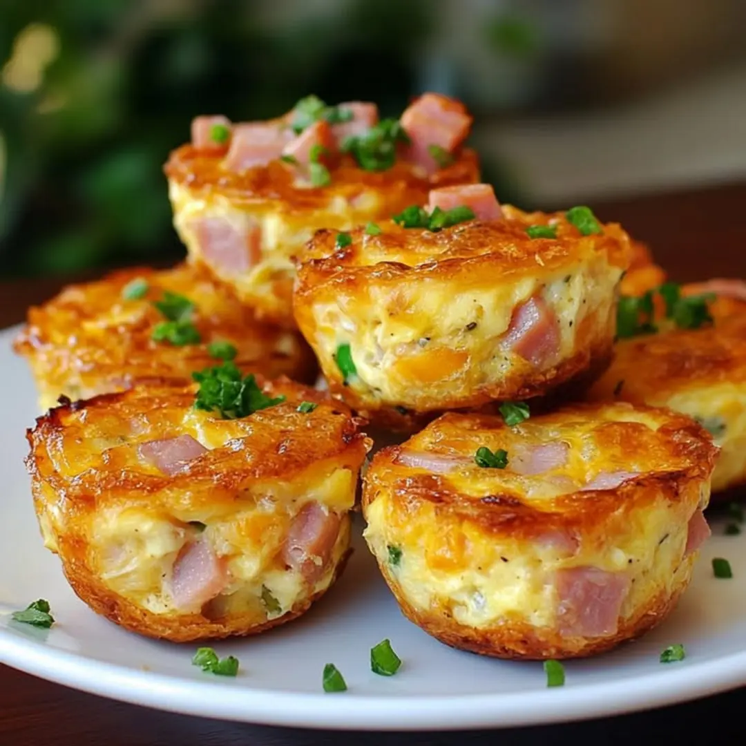 recipes 25 Low Carb Ham and Cheese Quiche Bites