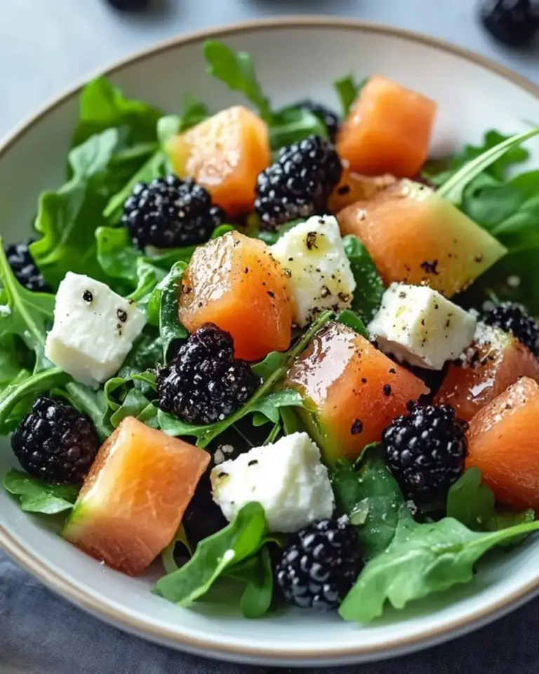 Melon Berry Salad with Feta Vinaigrette