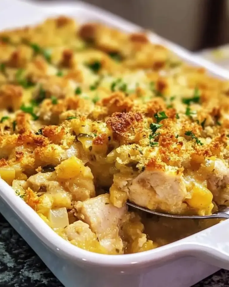 One Pot Creamy Chicken and Stuffing