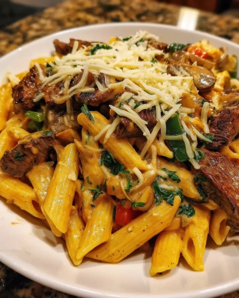 Craving easy comfort food? Make One-Pot Philly Cheesesteak Pasta in minutes! This 5-minute provolone heaven recipe awaits. Discover how!