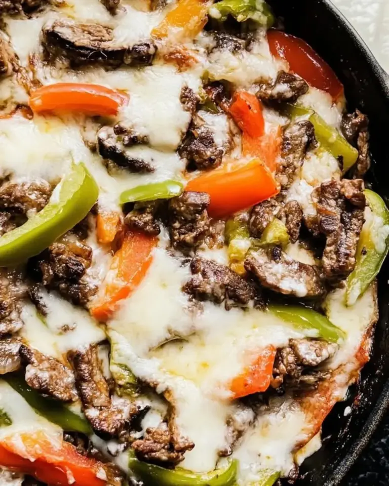 Poor Mans Philly Cheesesteak Skillet