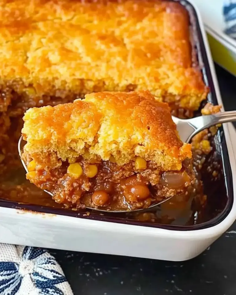 Pork Beans Cornbread Casserole