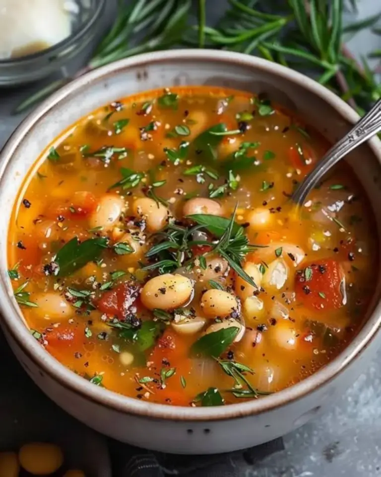 Rustic Tuscan Bean Soup with Herbs 1