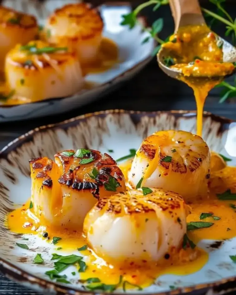 Saffron Cream Scallops