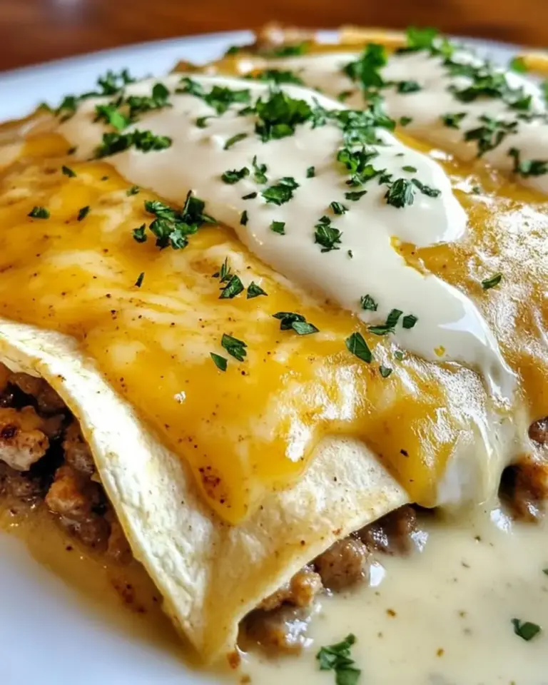 Sausage Gravy Breakfast Enchiladas