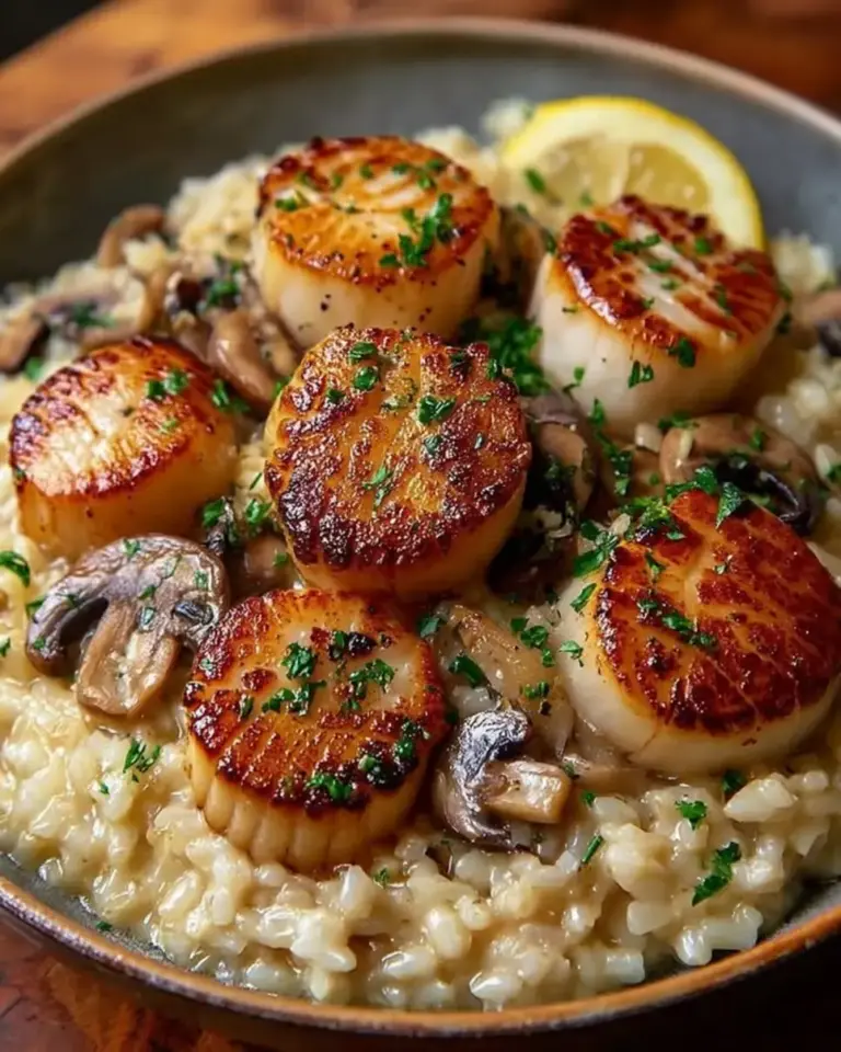 Scallops and Mushroom Risotto 1