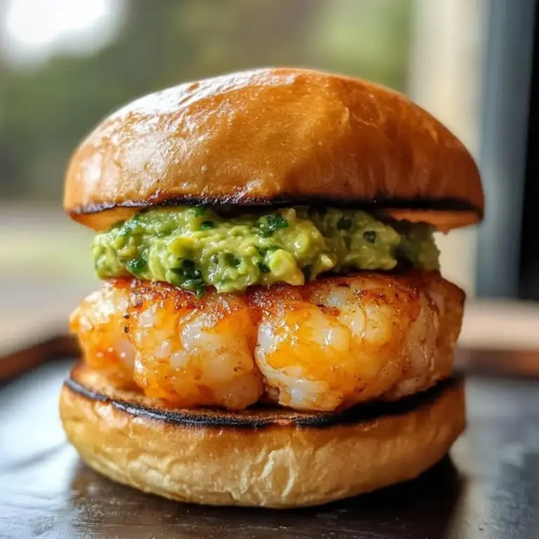 Shrimp Burger with Guacamole