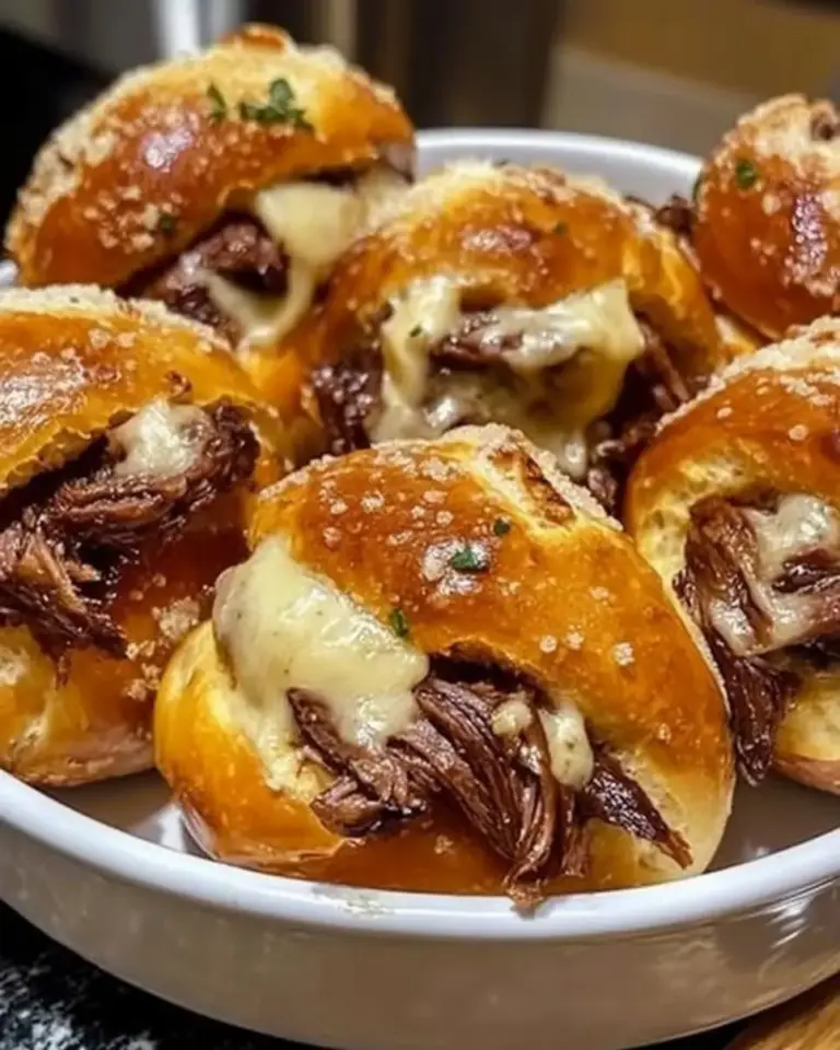 Smoked Brisket Beer Cheese Pretzel Bombs