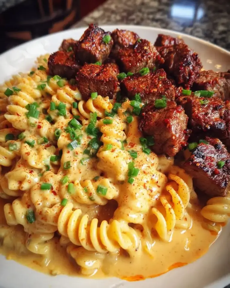 Spicy Cajun Alfredo Steak Twisted Pasta