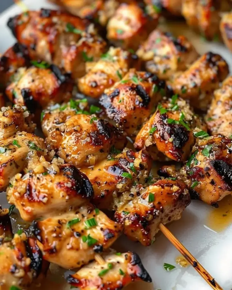 Spicy Garlic Parmesan Chicken Skewers