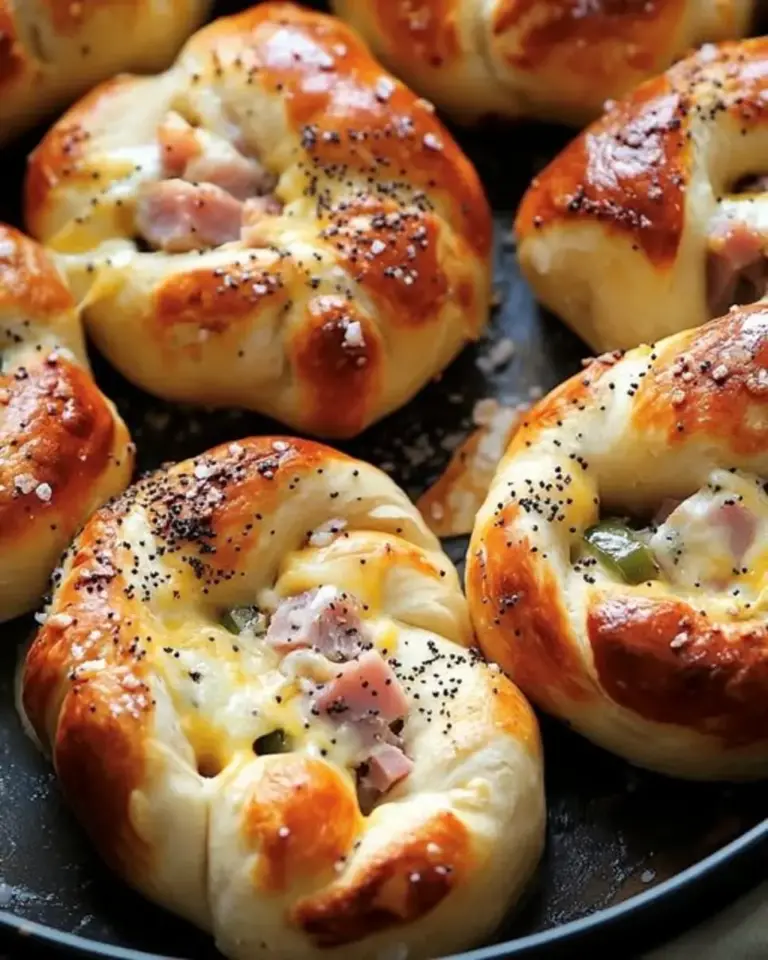 Stuffed Pretzels with Ham Cheese Jalapeyos