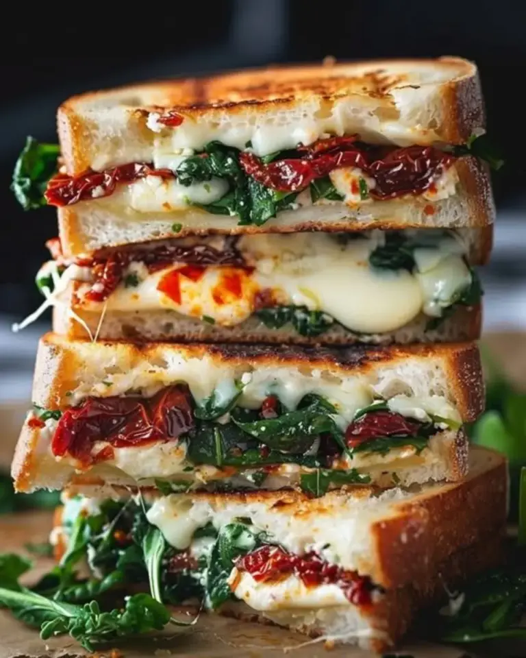 Sun Dried Tomato Spinach Grilled Cheese