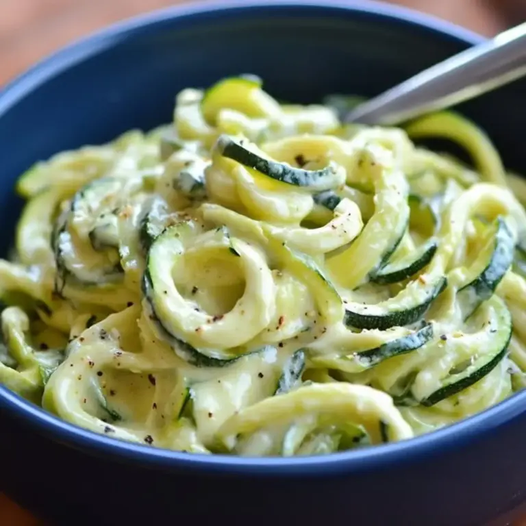 Zucchini Noodle Alfredo Low Carb